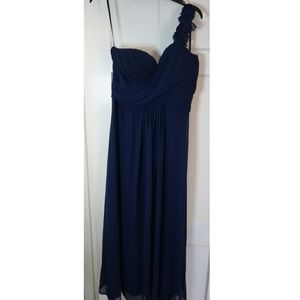 Navy Blue Single Strap Bridesmaids Dress size 12